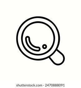 loupe icon, isolated outline icon