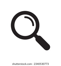 Loupe icon. Magnifying glass icon, magnifier sign.