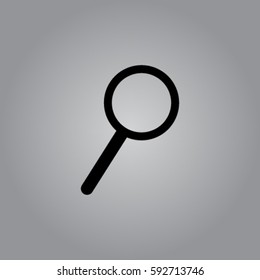 Loupe icon, magnifying glass vector illustration