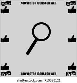 Loupe icon, magnifying glass vector illustration
