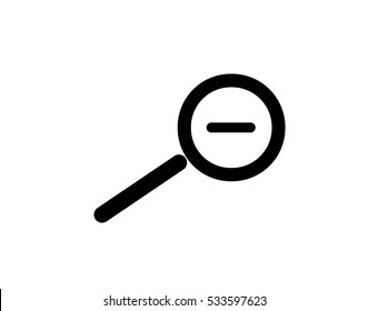 Loupe icon minus vector backgrounds.