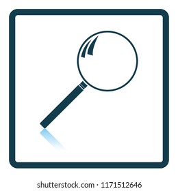 Loupe icon. Shadow reflection design. Vector illustration.