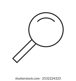 Loupe icon. simple thin line icon.
