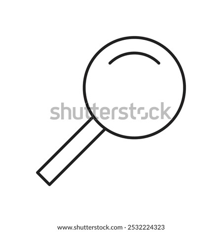 Loupe icon. simple thin line icon.