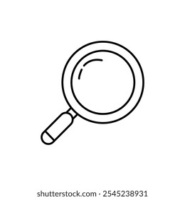 Conjunto de Arte vectorial de línea delgada única Loupe Icon