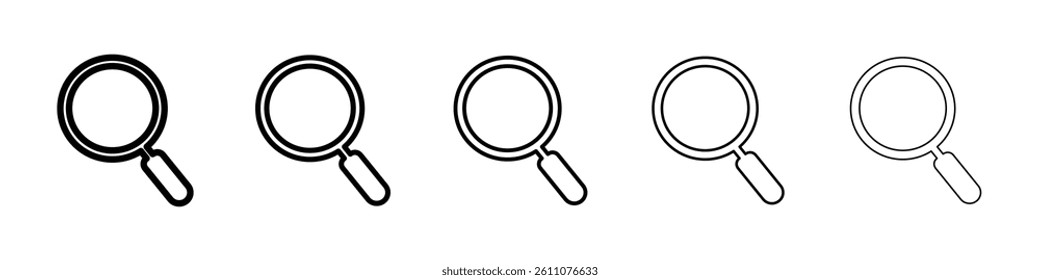 Loupe icon Symbol mark in Outline style