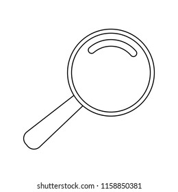 Loupe icon. Thin line design. Vector illustration.