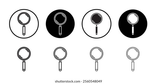 Loupe icon Thin line flat illustration