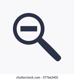 Loupe icon, vector illustration. Flat design  