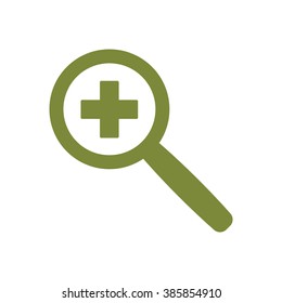Loupe icon, vector illustration. Flat design style
