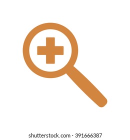 Loupe icon, vector illustration. Flat design style