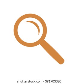 Loupe icon, vector illustration. Flat design style