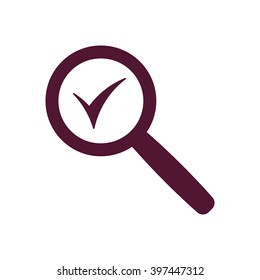 Loupe icon, vector illustration. Flat design style