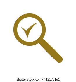 Loupe icon, vector illustration. Flat design style