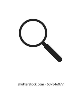 Loupe icon vector. Magnifier in flat style. Search sign concept.