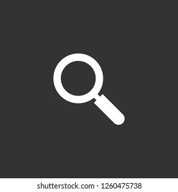loupe icon vector. loupe sign on black background. loupe icon for web and app