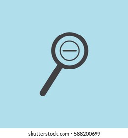 Loupe icon, zoom out vector illustration