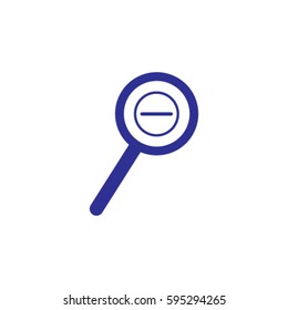 Loupe icon, zoom out vector illustration