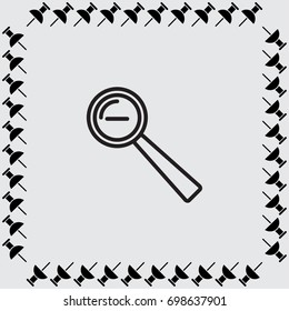 Loupe icon, zoom out vector illustration