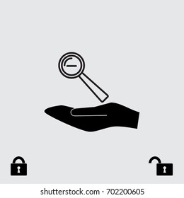 Loupe icon, zoom out vector illustration