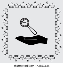 Loupe icon, zoom out vector illustration