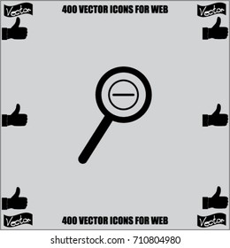 Loupe icon, zoom out vector illustration