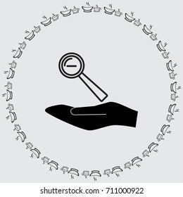 Loupe icon, zoom out vector illustration