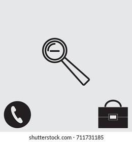 Loupe icon, zoom out vector illustration
