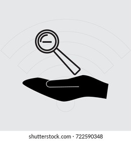 Loupe icon, zoom out vector illustration