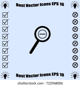 Loupe icon, zoom out vector illustration