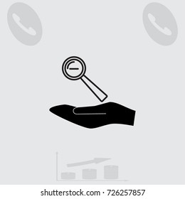 Loupe icon, zoom out vector illustration