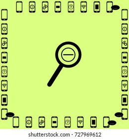 Loupe icon, zoom out vector illustration
