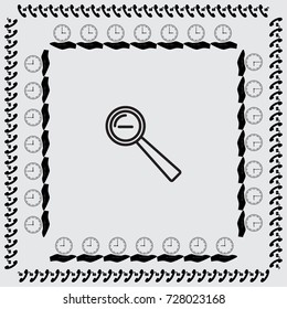 Loupe icon, zoom out vector illustration