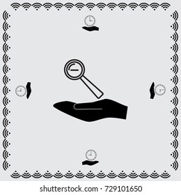 Loupe icon, zoom out vector illustration