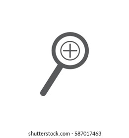 Loupe icon, zoom in vector illustration