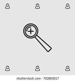 Loupe icon, zoom in vector illustration