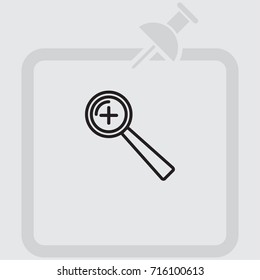 Loupe icon, zoom in vector illustration