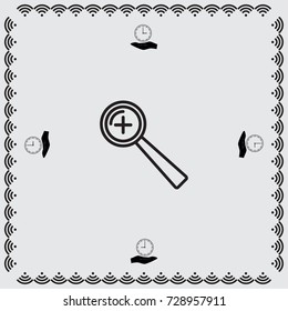 Loupe icon, zoom in vector illustration