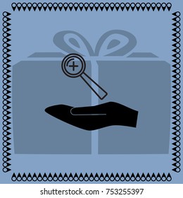 Loupe icon, zoom in vector illustration