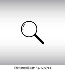 Loupe isolated vector icon. Magnify flat vector sign. Search button vector image.