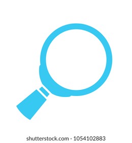 Loupe lens vector icon isolated on white background