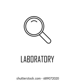 Loupe line icon. High quality black outline Logo for web site design and mobile apps. Vector illustration on a white background.