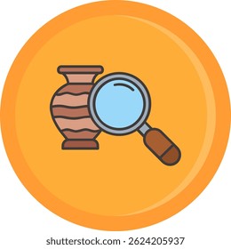 Design de ícone de vetor de Linha de Lupa