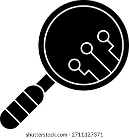 Design de ícone de vetor de Linha de Lupa