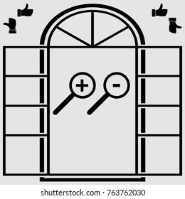Loupe, magnifying glass. vector icon
