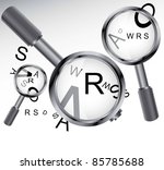 loupe magnifying objects (magnifying glass lens vector image)