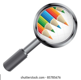 loupe magnifying objects (magnifying glass lens vector image)
