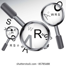 loupe magnifying objects (magnifying glass lens vector image)