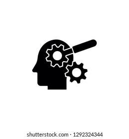 loupe in mind icon. Element of human thinking set icon. Premium quality graphic design icon. Signs and symbols collection icon for websites, web design, mobile app