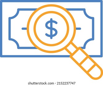 Loupe Money vector icon. Can be used for printing, mobile and web applications.